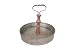 Creative Co-op Distressed Single Tier Tin Tray with Handle
