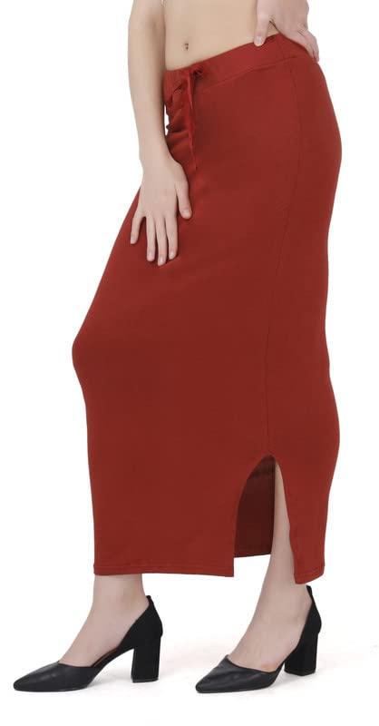Image of Lycra Blend Cotton Saree Shapewear Petticoat for Women and Girls, Skirts Shapewear Dress for Saree