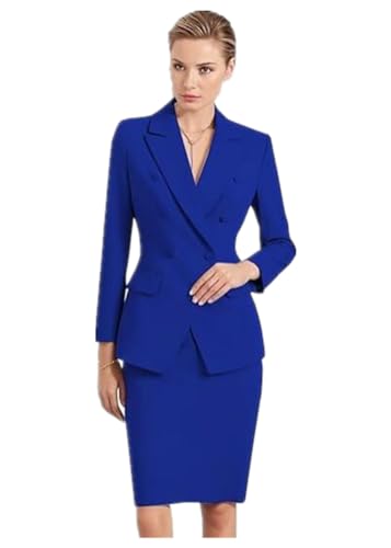 Womens 2 Pcs Skirt Suits Business Office Lady One Blazer Suits Set