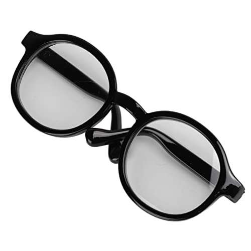 Akozon ペットメガネ プラスチック 透明 スタイリッシュ 面白い かわいい ペットサングラス 猫と犬用 ハロウィンアクセサリー ブラック 家族向け (黒)