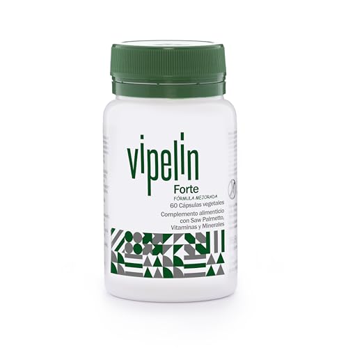 VIPELÍN FORTE – Vitaminas Anticaída del Pelo para Hombres – 60 Cápsulas para 1 mes   Fórmula con Biotina – Ingredientes 100% Naturales