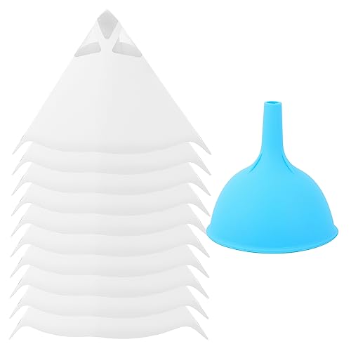 SOLUSTRE 100pcs Printed Funnel Kit for Sla Dlp Resin Printers Disposable Photosensitive Paper Strainer Silicone Funnel f