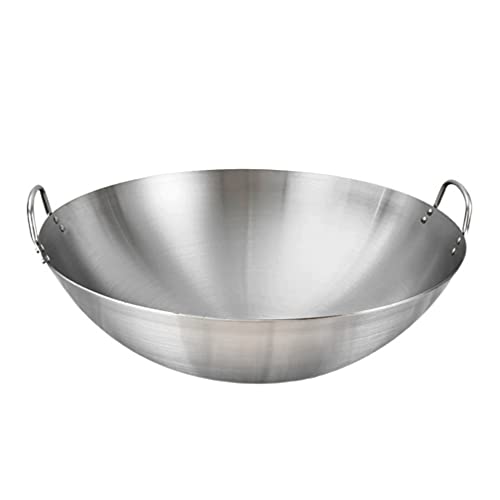 Kichvoe Sartén De Doble Asa Wok Resistente Hogar Utensilio De Cocina Para Sartén Freidora Cestillo y Sarten Induccion