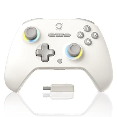 PeriphX Wireless PC Controller with 1000Hz Polling Rate, Switchable Hall and Tactile Triggers(Long/Short Travel Triggers), Hall Joysticks, Turbo, Macro, RGB Lighting, 2.4G Bluetooth Wired, Compatible with Windows PC/ Switch1,2/Steam Deck/Android/iOS