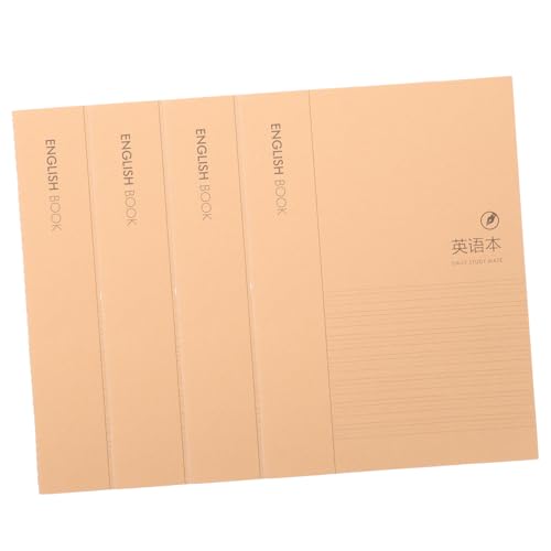 Cahiers d'anglais robustes de 4 feuilles d'exercices d'écriture manuscrite en papier épais format