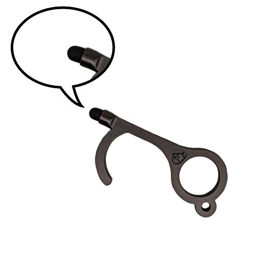 NoTouch Türöffner, antimikrobiell, mit Eingabestift, Schwarz