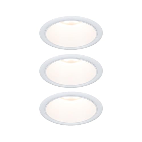 Foco empotrable LED 3-Step-Dim Cole Paulmann IP44 redondo blanco 2700K Coin 230V set de 3 2