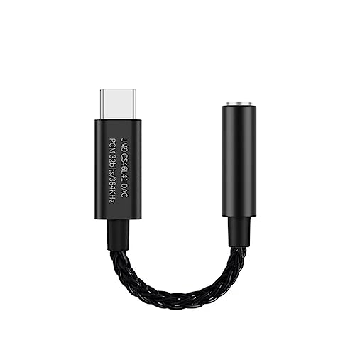 JCALLY JM9 Portable DAC Dongle TYPE C Male To 3.5mm Female Audio Jack Connector| Hi-res Sound DAC Converter adaptor for Samsung, Google Pixel and iPad Pro etc.