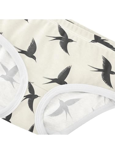 ZZKKO Farmhouse Swallow Silhouette Girls Underwear Toddler Panties for Girls Comfort Brief Size 2-8T4