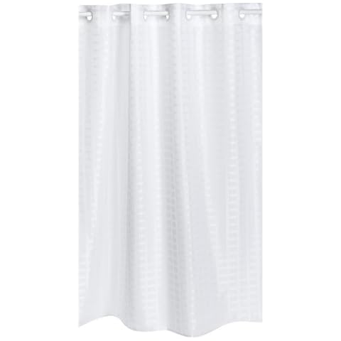 Hookless Litchfield Fabric Shower Curtain Cover