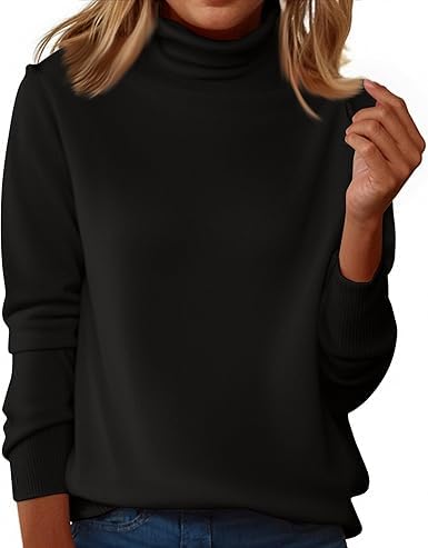 Cozy Cashmere Sweaters For Women Turtleneck Long Sleeve Pullover Knitted Pullover Warm Tops Fall Winter Clothes