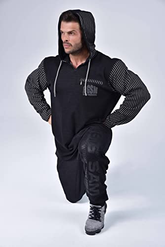 BGSM Men's Loose Fit Active Sweatshirt Hooded Oversize Long Sleeve Pullover4