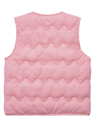 ACSUSS Puffer Down Vest for Little Girls Solid Color Waistcoat Outerwear Toddlers Warm Casual Jacket Coat2