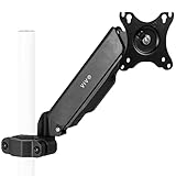 VIVO Universal Full Motion Pneumatic Pole Mount Arm for 17 to 32 inch Monitor Screen, 75mm and 100mm VESA Plate, Black, MOUNT-POLE05A