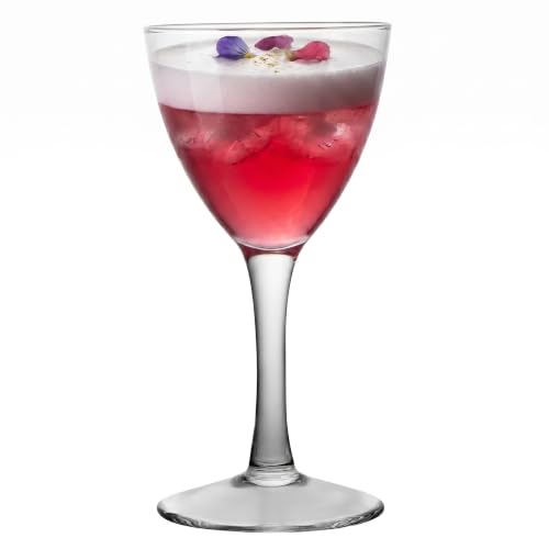 Restaurantware-Vetri 5 Ounce Nick And Nora Glasses, 6 Dishwashable Martini Glasses - No Lead, Vintage Inspired, Clear Glass Cocktail Drinkware, For Hosting Parties, Serve Whiskey, Gin And More