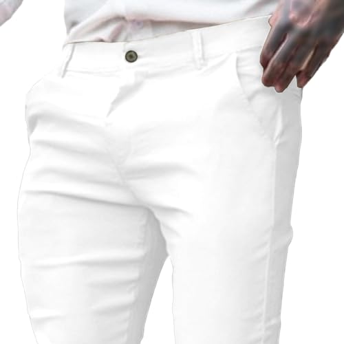 Mens Dress Pants Fashion Slim Fit Chino Pencil Pant Skinny Stretch Comfy Feet Pants Trousers Casual Pant2