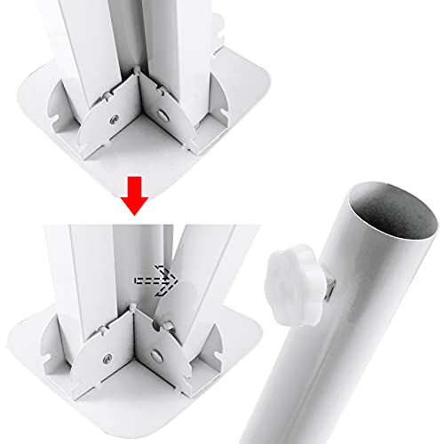 MUKLEI 2 PCS Portable Foldable Beach Stand, Adjustable Outdoor Sunshade Anchor Holder, Rust Free Patio Umbrella Base Holder, Fits for 1.38 Inches Umbrella Pole