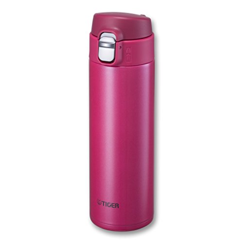 Tiger MMJ-A048 PA Vacuum Insulated Stainless Steel Travel Mug with Flip Open Lid, Double Wall, 16 Oz, Pink