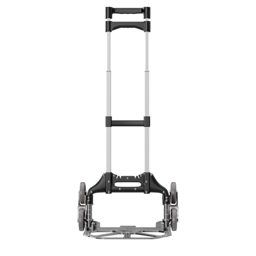 Tronitechnik® Sackkarre Handkarre klappbar für Treppen, Transportkarre bis 75kg - Karre für Pakete, Transportwagen für Pakete, Gepäck und Einkauf - Vollgummireifen, höhenverstellbar