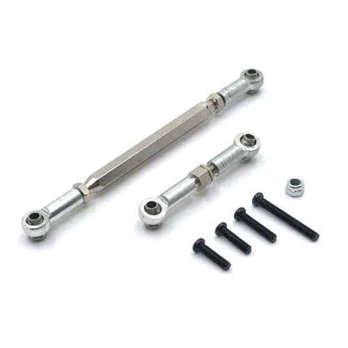 RC�������i For MN D90 FJ45 MN40 MN45 MN90 MN91 MN96 MN99 MN99s 1/12 RC �N���[���[ �J�[ ���^�� ���߉\ �X�e�A�����O �����P�[�W �T�[�{ �����N �v�� ���b�h(Silver)