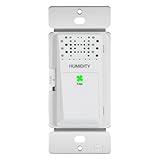 Humidity Sensor Switch for Bathroom Fan with Wall Plate, Automatic On/Off Control, Single Pole, 120VAC 60Hz, 20-Min Delay Timer, Quiet Energy-Saving Moisture Sensor Switch for Laundry ETL Certified