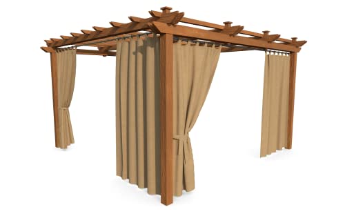 HOME DEKO Terrassenvorhang, Wasserdichter Gartenvorhang für Terrasse,...