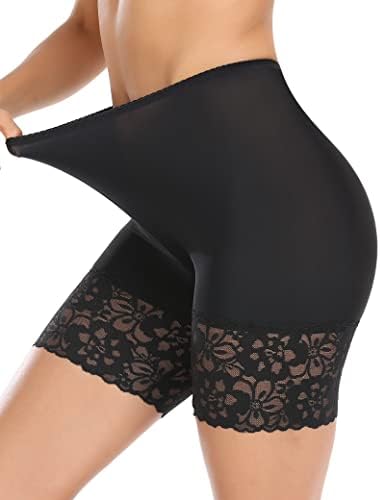 Slip Shorts for Women Under Dresses Seamless Smooth Anti-chafing Boyshorts Underwear Lace Thigh Panties Safety Shorts