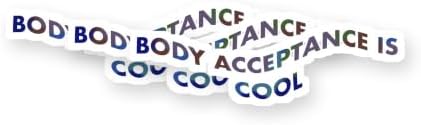 Body Acceptance is Cool Vinyl Stickers 3 Pack 3 Inch image 5