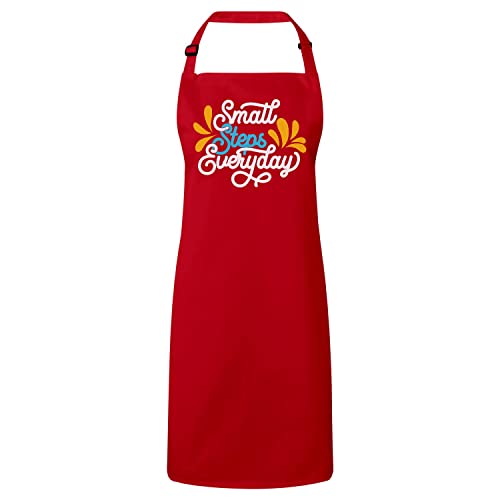 Tablier cuisine rouge premium Fabulous au message motivationnel en coton robuste