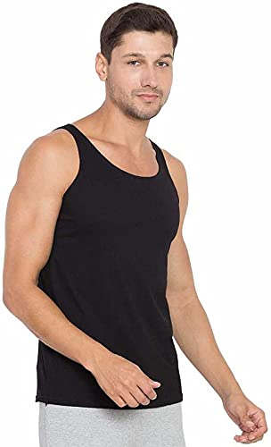 Image of BLUECON Men's Solid Regular fit Vest (Black)