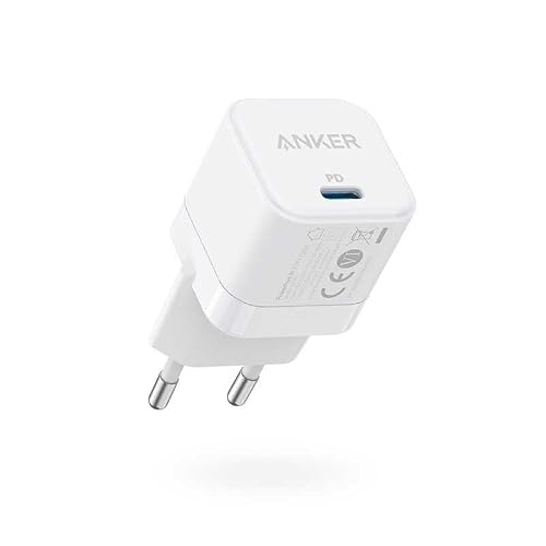 شاحن من أنكر بتقنية USB-C، متوافق مع الهواتف الخلوية، باور بورت III كيوب 20 واط، لسلسلة آيفون 15/14/13 وسامسونج جالاكسي