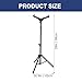 ULDIGI 12-Inch Foldable Dumb Drum Stand Adjustable Snare Drum Rack Tripod Shelf Black for Practice and Performance