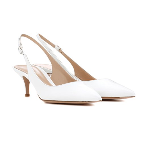 SAMMITOP Women's Pointed Toe Slingback Shoes Kitten Heel Pumps Comfortable Dress Shoes - Image 3