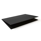 Eglooh - Gemini - Protector Mesa Escritorio Plegable en Cuero Negro cm 65x45 - Estructura Interna en Aluminio, Parte Interior en Suave Tejido Negro, Costuras Artesanal - Made in Italy
