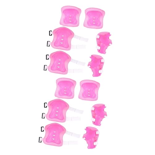 VANZACK 2sets Boy Girl Protective Gear Knee Elbow Wrist Pads for Roller Skating Lightweight Adjustable Breathable Sports Safety Equipment Skateboarding Outdoor Activities
