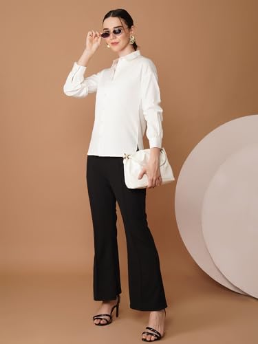 Image of OOMPH! Full Sleeve Stylish Western Drop Shoulder Shirts for Women Regular fit Shirts for Woman