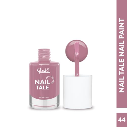 Image of Glam21 Nail Tale Nail Polish | Glossy Gel Finish | Rich Pigmentation | Chip Free | Quick Drying Formula | Long Lasting Nail Polish for Women | 9ml | Shade-44