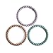 mushie Anello massaggiagengive per bambini, con perline | Confezione da 3 (latta/ciano/Soft Peach)