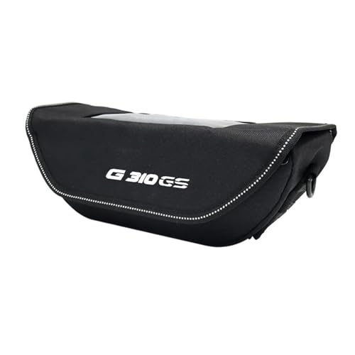 EQJSHL Moto saco de armazenamento para guiador de motocicleta para B&MW G310 R GS G310R G310GS, impermeável, pacote de colocação de ferramentas de viagem bolsa de ferramentas (preto 1)