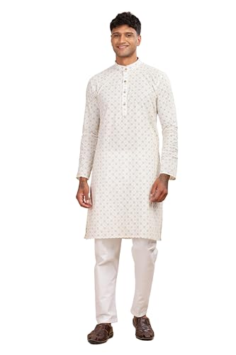 Image of BE ACTIVE Cotton Kurta for Men | Traditional and Refined Design | Indian Kurta | Full Sleeve Kurta