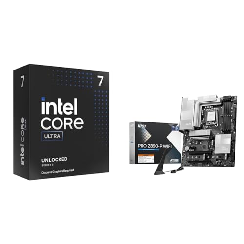 Image of Intel Ultra 7 Desktop Processor 265KF - 20 cores (8P+12E) & MSI MEG Z890 Unify-X Motherboard, ATX - Supports Intel Core Ultra Processors (Series 2), LGA 1851-110A SPS, Wi-Fi 7, 5G LAN