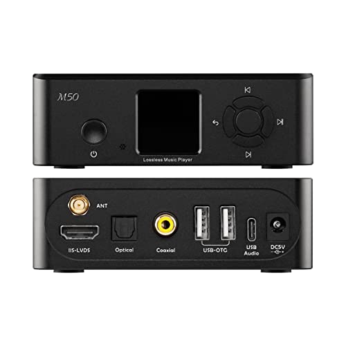 Image of Topping M50 Digital Music Player Support DSD256 PCM 24bit384kHz HiFi Receiver with Remote Control, Desktop-Grade Digital Audio Player with USB OTG Bridge (Black)