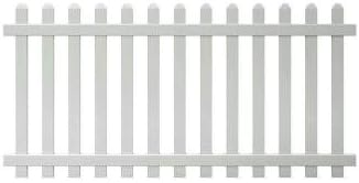 4 ft. x 8 ft. Vinyl Glendale Spaced Picket Fence Panel with Dog Ear Pickets - Unassembled
