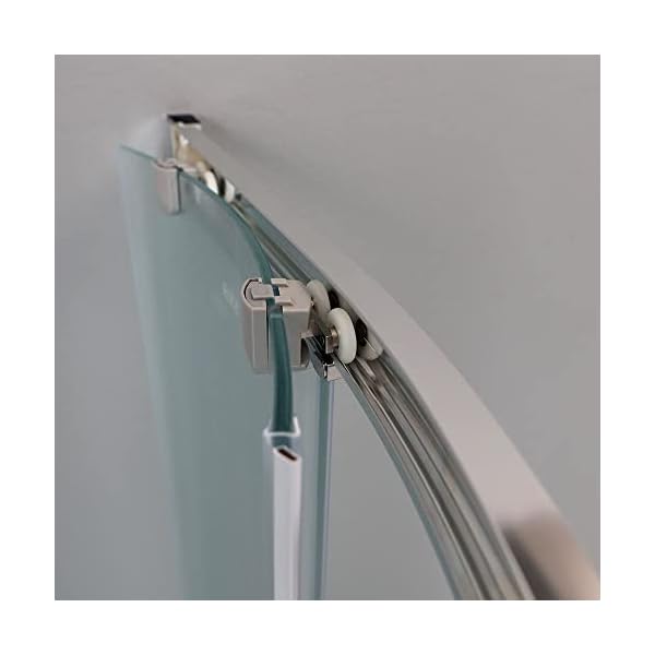 KIAMAMI VALENTINA Halbkreisförmige Duschabtrennung 80x80 cm 6 mm raues Mattes Glas | Giada – Bild 5