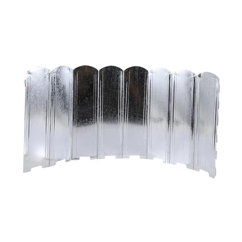Aymzbd Paraviento para Estufa de Camping Protector Plegable para Hornillo de Camping Metálico Resistente a La Intemperie Y Fácil de Montar Adecuado para, Plata, 60 Cm de Altura
