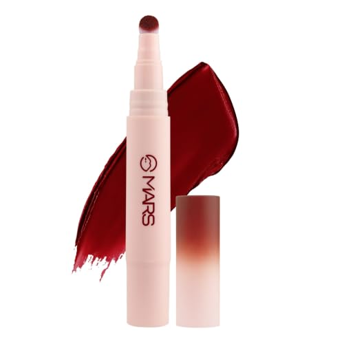 Image of MARS Lip Fuzz Blurring Lip Cream with Cushion Tip Applicator | Paraben-Free | Air-Soft Matte Lipstick | Blurred Finish | One Swipe High Color Payoff | 3 ml (02-BLUSH CLOUD)