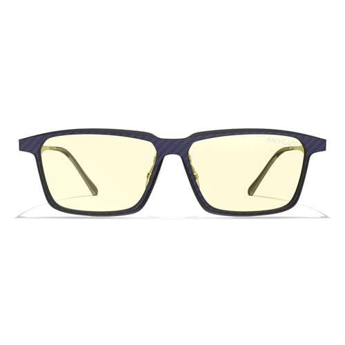 Image of ANYLUV Blue Light Glasses Men, Stylish Square Carbon Fiber Eyewear, Anti Eyestrain, Lightweight Mens Computer Gaming Glasses