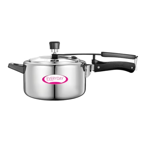 Image of Everyday Stainless Steel Pressure Cooker, 3.5 Litre, Mirror Finish, Inner Lid Design, Gas and Induction Compatible