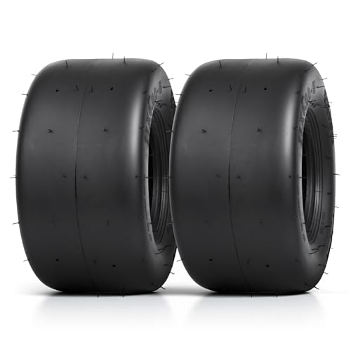 PROPARTS 11x6.00-5 Lawn Mower Tires, 11x6.00x5 nhs 4PR Smooth Tread Turf Tires for Zero Turn Mowers & Riding Lawn Mowers, Tubeless, Set of 2