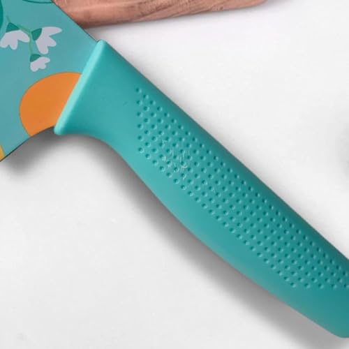 Image of LISHER Printed Stainless Steel Kitchen Knife Set with Non-Slip Handle, Antibacterial Multi Color-Printed Non-Stick Coating, Paring Knife (Pack of 3)